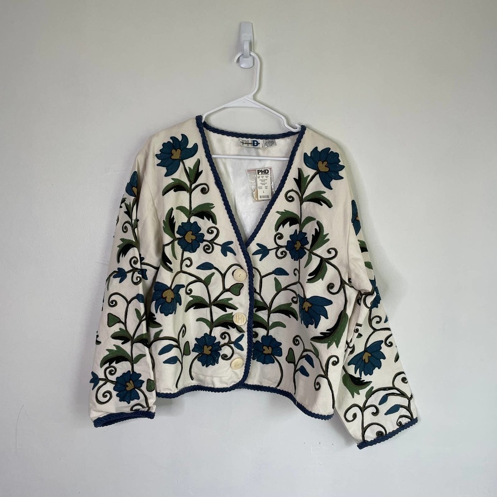 Paul Harris Design Vintage Silk Lined Cardigan (L) - Picture 1 of 6